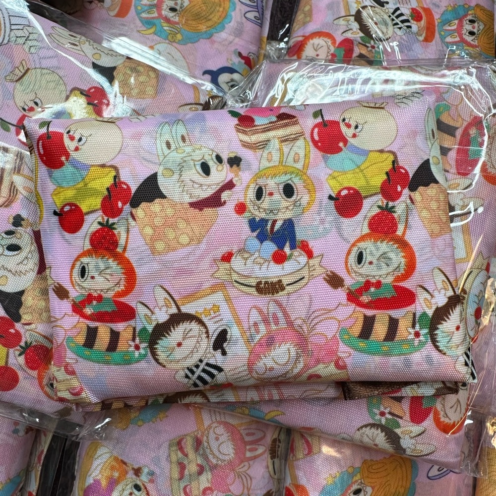 LABUBU Nylon Pink Shopping Women's Bag - Picture 7 of 7